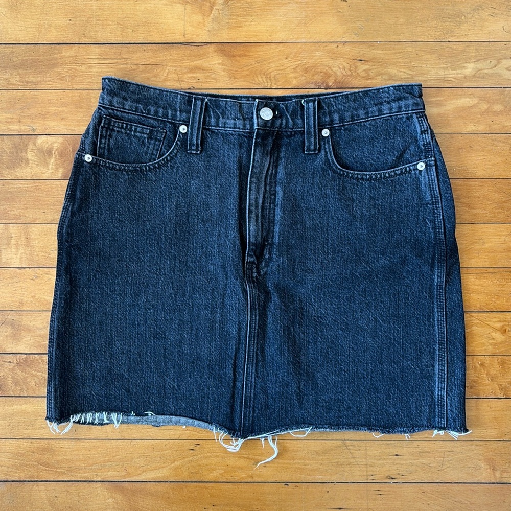Madewell Black Denim Mini Skirt 30